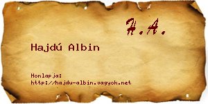 Hajdú Albin névjegykártya