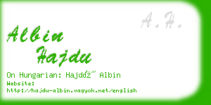 albin hajdu business card